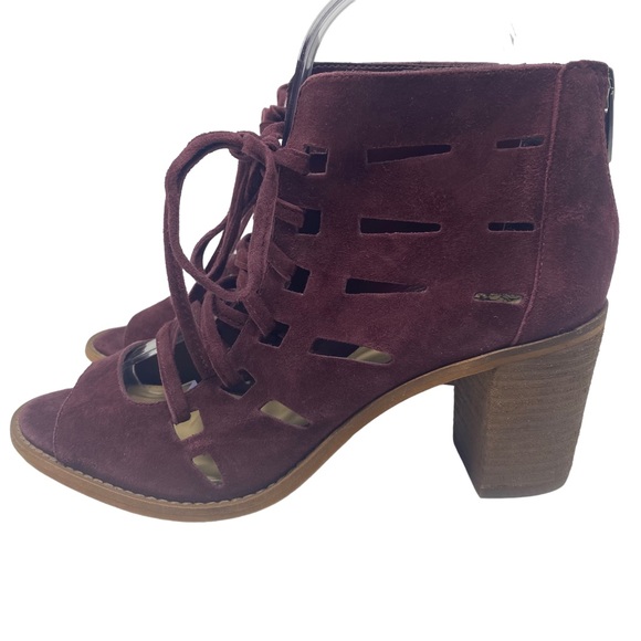 Vince Camuto Womens Tressa Lace Up Heel Booties Sandals - Size 7.5 - Picture 3 of 13